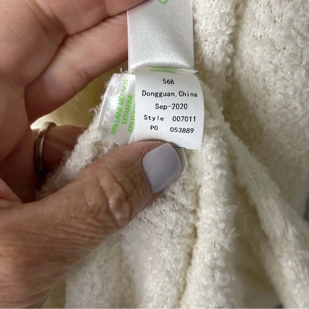 Lilly Pulitzer Zani Cardigan Cream Size Small Cozy Textured Chenille  007011 - Picture 7 of 7